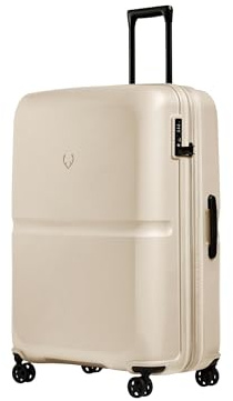 ANTLER - Single Stripe Hard Shell Large Suitcase - Durable, Lightweight & Expandable, 4 Spinner Wheels - Adjustable Handle, TSA Lock, 81.3cm - Wheat Beige