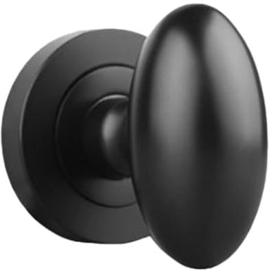 Serrure de porte sans clé en alliage de zinc avec poignée invisible pour salle de bain et utilisation intérieure (noir)