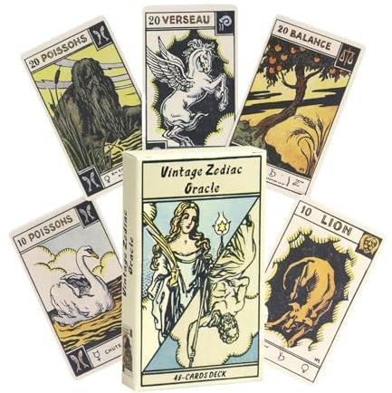 Tarot, Exclusivo Mazo De Cartas De Oráculo Tarot 48 Cartas, Actividades Interiores Juego de Mesa para Meditación Práctica Viajes Hogar Fiestas Reuniones Amigos