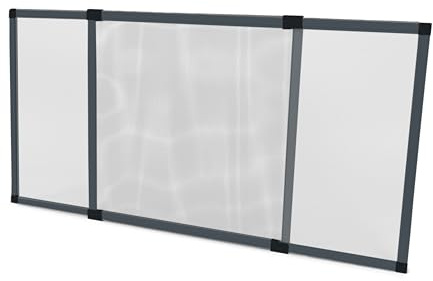 Marco Mosquitera extensible para persiana enrollable, sin taladrado ni recorte – Ajustable de 750 mm a 1400 mm – Lona de fibra de vidrio de alta resistencia – Fácil instalación – (gris antracita)