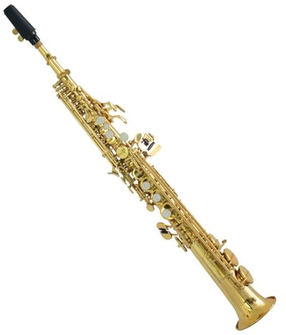 Saxophone für Anfänger B Sopransaxophon Messing Lack Gold Instrument