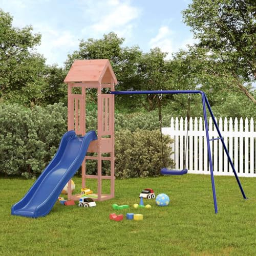 Genérico Parque Infantil de Exterior Madera Maciza Douglas,Estructuras para Juegos al Aire Libre,Columpios y estructuras de juegos-3155820