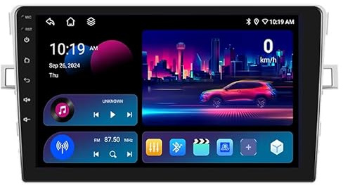 Android 15 bilspelare radio 9 tums pekskärmsradio GPS-navigering för Toyota Verso E'z 2010-2015 bilradio biltillbehör plug and play stöder rattkontroll HM604 4 Core Wifi 2+64GB