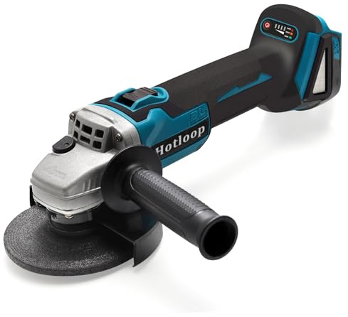 Akku Winkelschleifer Kompatibel mit Makita 18V Akku, 7000 RPM Bürstenloser Motor 125mm Kabelloser Winkelschleifer zum Schneiden, Schleifen, Polieren, usw. (Akku nicht enthalten)