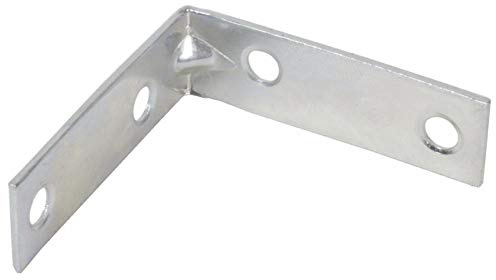 Bulk Hardware Bh05818 Plaqué zinc brillant d'angle Bretelles Supports Assiettes, 75 mm (7,6 cm) – Lot de 10
