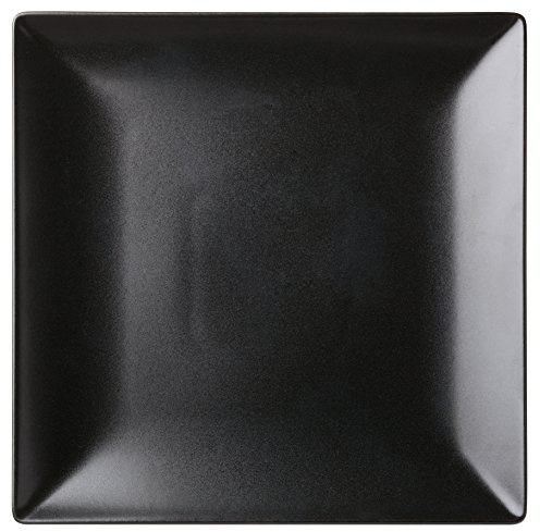 Utopía k10033 Noir plato cuadrado, 10 , 25,5 cm (Pack de 12)