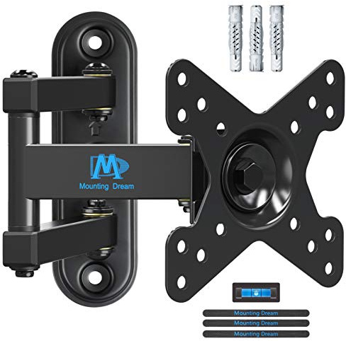 Mounting Dream Monitor Wandhalterung, Monitor Halterung Schwenkbar Neigbar inkl Fischer Dübel, für die meisten 10-26 Zoll LED, LCD Monitore/Computers mit max. VESA 100x100mm bis zu 15kg, MD2463-03