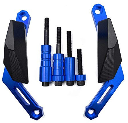 MZ-STORE MT 09 XSR900 Motorrad Sturzpads Motor Schutz Rahmenschieberegler für MT-09 2013-2020 MT-09 Tracer 2014-2020 Tracer 900GT 2018-2020 XSR900 2015-2020(Blau)