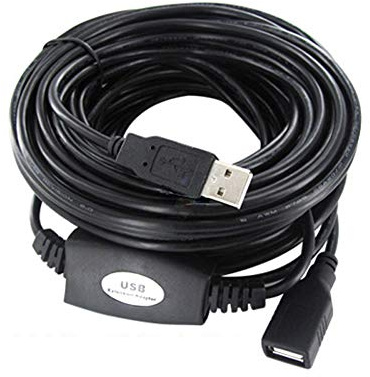 J18C USB 2.0 Verlängerungskabel 10m mit IC-Repeater – Aktives USB-Verlängerungskabel mit Signalverstärker für PC, Laptop, Drucker, Kamera, stabile Datenübertragung ohne Signalverlust