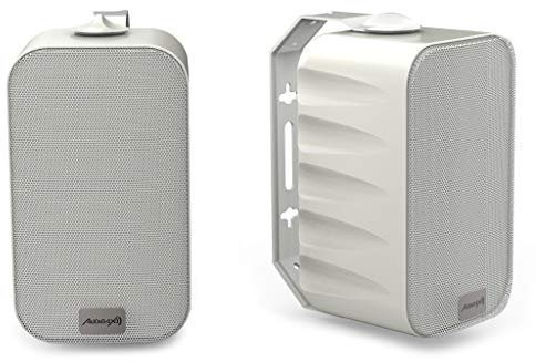 Audibax PR-42T Bianco - Diffusori Passivi da Scaffale HiFi - Coppia di Altoparlanti Stereo a 2 Vie - Rinforzo 75W - Montaggio a Parete Incluso - Altoparlanti con Woofer da 4