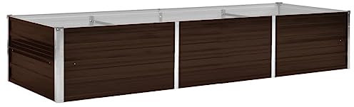 vidaXL Letto rialzato da giardino, 240 x 80 x 45 cm, in acciaio zincato