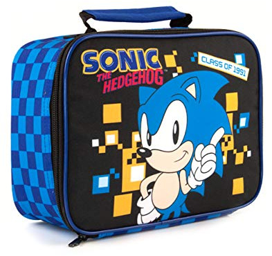 SONIC THE HEDGEHOG Kids Lunch Bag | Immerse Yourself in The Retro Adventure of Video Game for Boys | Have Fun with The Fast Blue Hero | Durable Material for Active Adventures