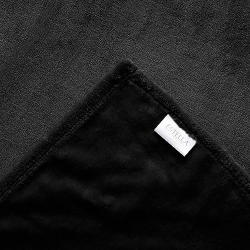 ESTELLA Kuscheldecke Polarflausch | schwarz | 150x200