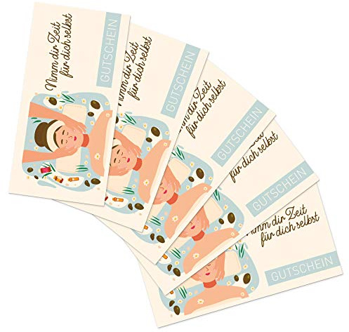 itenga 25x Geschenkgutschein Verpackung I Geschenkkarte I Motiv Massage Kosmetik I Gutschein I 21,0 x 10,5 cm I Postkarte zum Ausfüllen