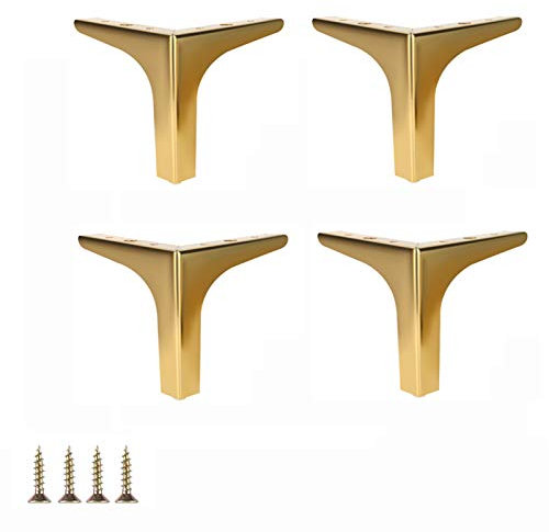 ASDQWER Möbelfüße,Haarnadel Tischbeine, 4 Stück Moderne DIY Metall Möbelfüße Hairpin Legs,möbelfüsse geeignet für Schrank, Sofa, Couchtisch, TV-Schrank und andere Tischbeine,Gold,13cm (5. 11in)