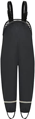 DAFENP Pantalon Impermeable para Niño Niña a Prueba de Viento Pantalón de Agua Trekking Prueba Sucia Pantalones de Barro Mono con Transpirable Forro Textil YK1335H-Black-92