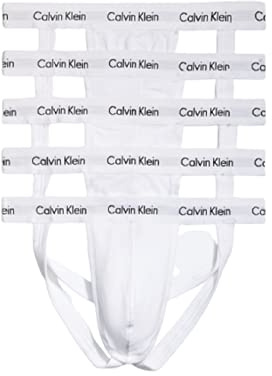 Calvin Klein Lot de 5 Bretelles en Coton Stretch Suspensorio, 5 Blanco, M (Pack de 5) para Hombre