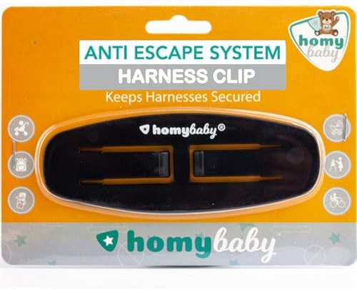 HOMYBABY® Gurtsammler Baby – Brustclip für Kinderwagen und Hochstuhl – Verhindert das Herausziehen der Arme – Gurtsicherung für Kinder. (x1)