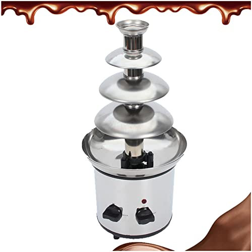 KELUNIS Machine de Fontaine de Chocolat électrique, Machine de Fontaine de Chocolat en Acier Inoxydable Facile à Assembler Chocolat Bonbons Beurre Fromage