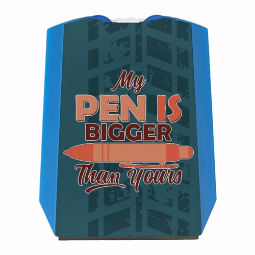speecheese Penis Parkscheibe mit Spruch My Pen is Bigger Than Yours Männerhumor für Dein Auto Humor Wortspiel Eiskratzer lustig