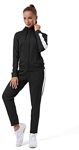 TEZO Mens Track Suits 2 Piece Set Full Zip Jogging Sweatsuits Zip Pockets
