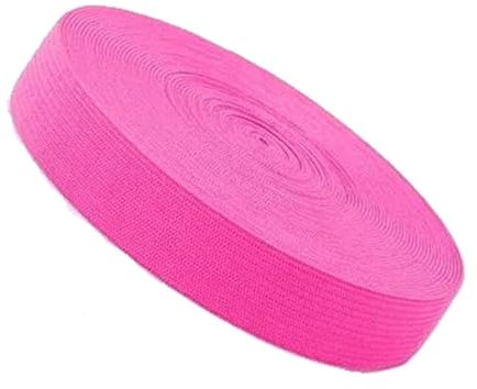 40M 20Mm 25Mm Ropa Colorida Costura Cintura Gruesa Banda Elástica Ancha Banda De Goma, Rosa roja, 20mm