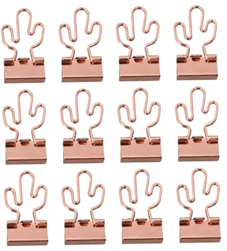 SHINEOFI 12stücke Büroklammern Aus Metall Kleine Binderclips Für Büro Und Zuhause Dokumentenklammern Lesezeichen Notizbücher Kalendermarkierungen Scrapbooks