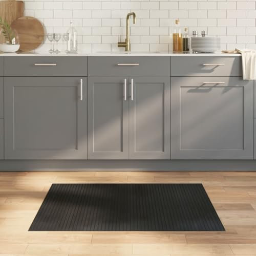 UJCHVHN Dekor-Teppich, rechteckig, 70 x 100 cm, Bambus-Teppich, Schwarz