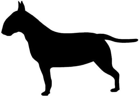JIFENLI Autoaufkleber 11,5 * 8CM Bullterrier Hund Silhouette Aufkleber Aufkleber Tier Auto Fenster Aufkleber Auto Zubehör Silber/Schwarz