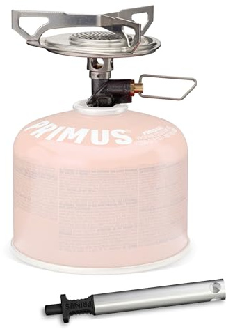 Primus Portable Gas Stove Camping Igniter Included - Essential Trail Stove Piezo - Gas Burner Stove 2500 W - For Threaded Canisters - Mini Camping Stove Hiking & Trekking - Compact Portable