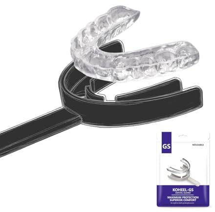 KOHEEL Gouttière Dentaire avec plateau de formage, Gouttière pour le grincement des dents, Gouttière contre le bruxisme, moulable et facile à utiliser, 5 pièces (Grandes tailles Noir)