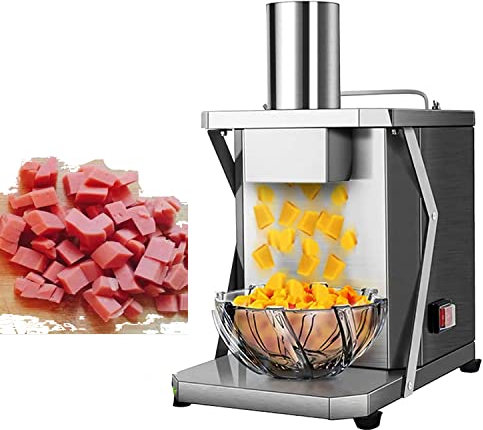 YXYLJOZ Cortadora de Verduras eléctrica para Uso Comercial - Picar y trocear Verduras y Frutas de Manera eficiente - Incluye Cuchillas de 6/8/10/12/15 mm Patatas