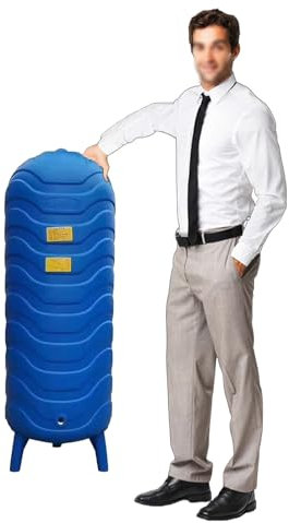 Ausdehnungsgefäß Heizung PE-Druckbrunnen-Wasserturm mit Kugelhahn-Montagesatz, Vertikale Warmwasserspeicher, Umkehrosmose-Ausdehnungsgefäß(50x140cm(300L/79.2gal))