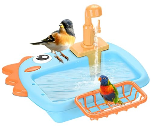 Sac De Bain D'Oiseaux Automatique - Douche De Baignoire Pour Perroquets | Pe Une Boîte De Jouet Pour Cycle D'eau Pour L'Entretien De L'hygiène De Budgies Pour Les Petits Pigeons Canariques
