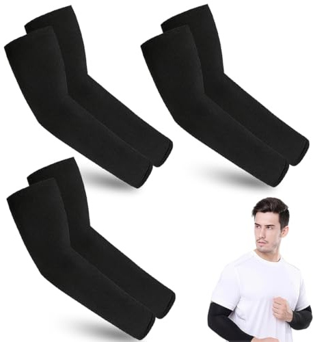 3 Paare Kühlende UV-Schutz Ärmel mit Personalisierbaren Tattoo-Cover - Atmungsaktive Funktionstextilien für Radsport, Golf und Outdoor-Aktivitäten, Unisex Design mit Anpassbaren Texten/Mustern
