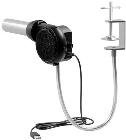 Ventilateur de cuisson en plein air pour barbecue - Charge USB - Souffleur d'air portatif pour des feux rapides - Équipement de camping - Vitesse réglable