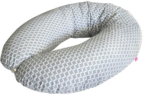 XXL - 210cm! Motherhood 2-in-1 Schwangerschaftskissen, Lagerungs- und Stillkissen XXL 210 cm – ergonomisches Seitenschläferkissen mit abnehmbarem Bezug (Grau Classics)