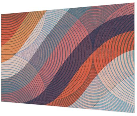 Carta da Parati in Fliselina 208x146cm Colla Inclusa per Soggiorno e Camera da letto Decorazione da Muro Facile da Pulire Stampa di Alta Qualità Montaggio Murale - Onde colorate