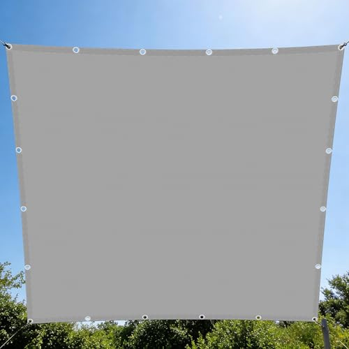 Vela Ombreggiante Rettangolare 4 x 8 m Resistente Alle Intemperie Vela Ombreggiante Idrorepellente Robusto e Stabile per Esterno, Giardino e Terrazza, Piscina, Grigio Chiaro