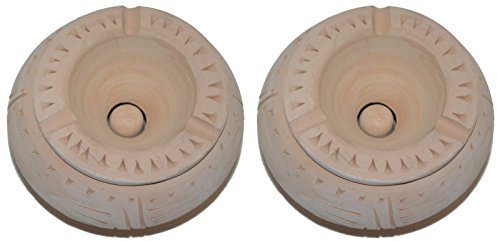 orientalhaus.de 2 x Windaschenbecher Aschenbecher Keramik Terracotta Mediterran Terrakotta Unikat