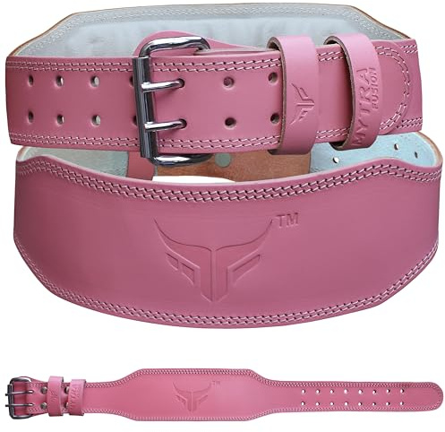 Mytra Fusion gewichthebergürtel damen powerlifting belt Echtes Leder gym gürtel damen für Fitnessstudio, Fitness, Workout, Gewichtheben, Kreuzheben und Powerlifting