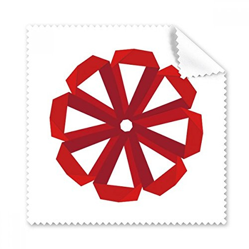 Rot Abstrakt Weihnachten Blume Origami Brille Reinigungstuch Reinigungstuch Handy-Display von 5 x Geschenk