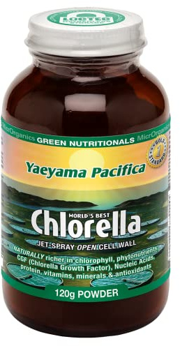 Green Nutritionals Yaeyama Pacifica Chlorella 120g Powder - Vegan Vegetarian
