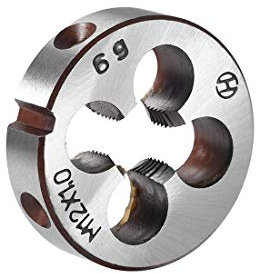 sourcing map M12 X 1 Metrische runde Matrize Schneideisen Maschinen Rechtsgewinde Legierungsstahl