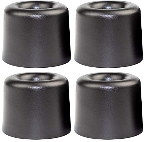 Enkotrade 4 Stück Türstopper Ø 30mm, zum Festschrauben, aus Kunststoff, Türpuffer Türanschlag oder als Möbelfuß verwendbar