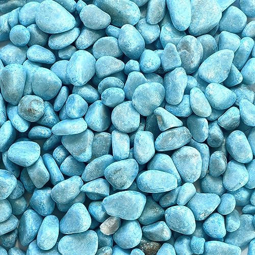 naninoa Marbles Dekosteine 7-15mm, Blau Hellblau, 5 kg | Bunte Dekosteine, Farbsteine, Farbige Steine