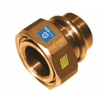 Sanpro Pressfitting Kupfer Verschraubung mit Überwurfmutter, Größe V 12-3/4' (Kupfer Gas Wasser Trinkwasser Heizung Sanitär Fittings Fitting Kupferleitung)