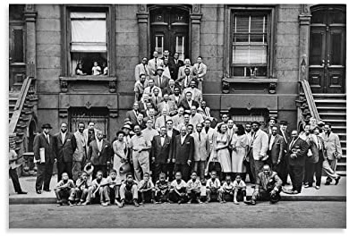 Art Kane's Great Day in Harlem Jazz Portrait 1958 Poster Dekorative Malerei Leinwand Wandkunst Wohnzimmer Poster Schlafzimmer Gemälde 60 x 90 cm