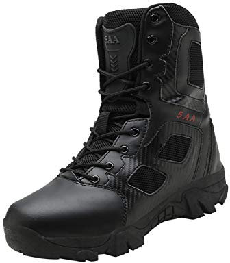 IYVW 5.AA068 A Stiefel Einsatzstiefel Trekking-Schuh Wanderschuh Bergschuh Outdoorschuh Größe Verschleißfest Schwarz 41EU