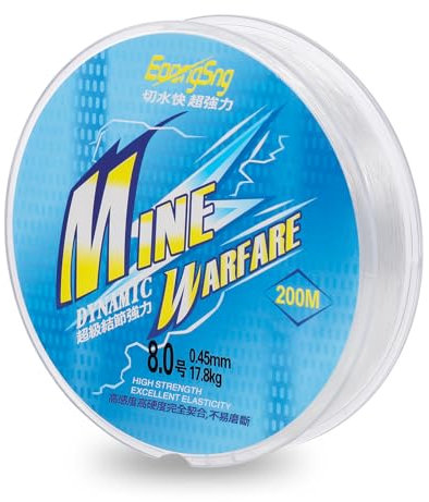 200m Angelschnur, 0.45mm Angelsehne Nylonfaden Transparent Reißfest Nylonschnur zum Aufhängen für Angeln Bastelarbeiten Dekorationen Schmuck